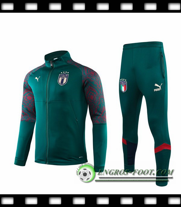 Ensemble Survetement de Foot - Veste Italie Vert 2019/2020