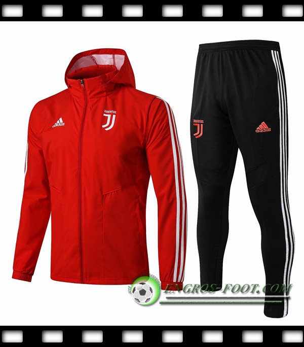 Ensemble Coupe-Vent Survetement Foot Juventus Rouge 2019/2020