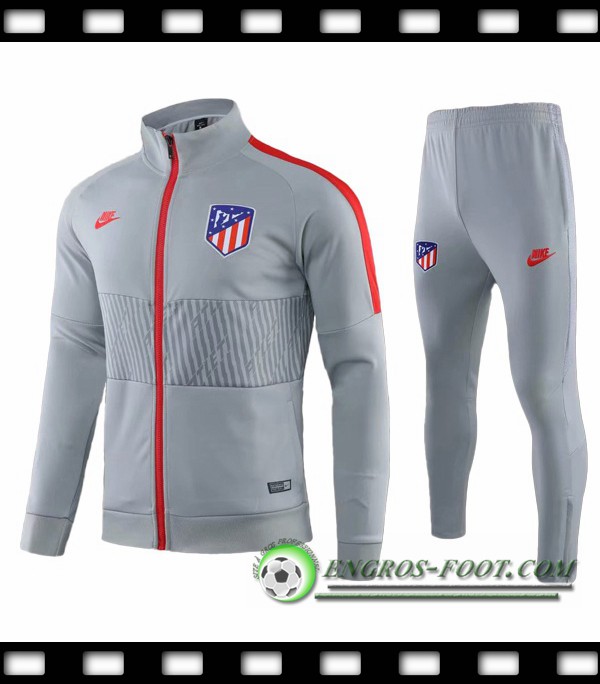 Ensemble Survetement de Foot - Veste Atletico Madrid Gris 2019/2020