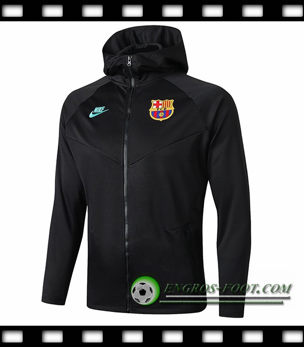 Engros-foot: Nouveaux Veste A Capuche FC Barcelone Gris Fonce 2019/2020 Thailande