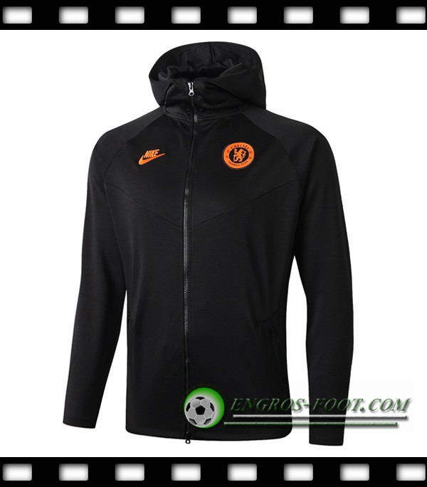 Engros-foot: Nouveaux Veste A Capuche FC Chelsea Gris Fonce 2019/2020 Thailande