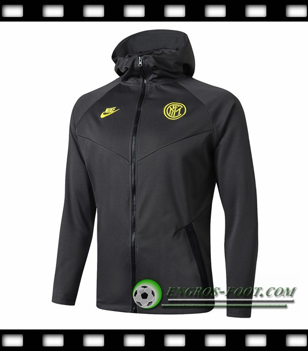 Engros-foot: Nouveaux Veste A Capuche Inter Milan Gris 2019/2020 Thailande