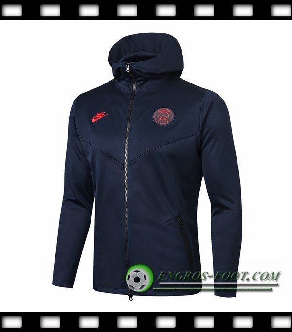 Engros-foot: Nouveaux Veste A Capuche Paris PSG Noir 2019/2020 Thailande