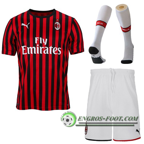 Ensemble Maillot de Foot Milan AC Domicile + Chaussettes 2019/2020