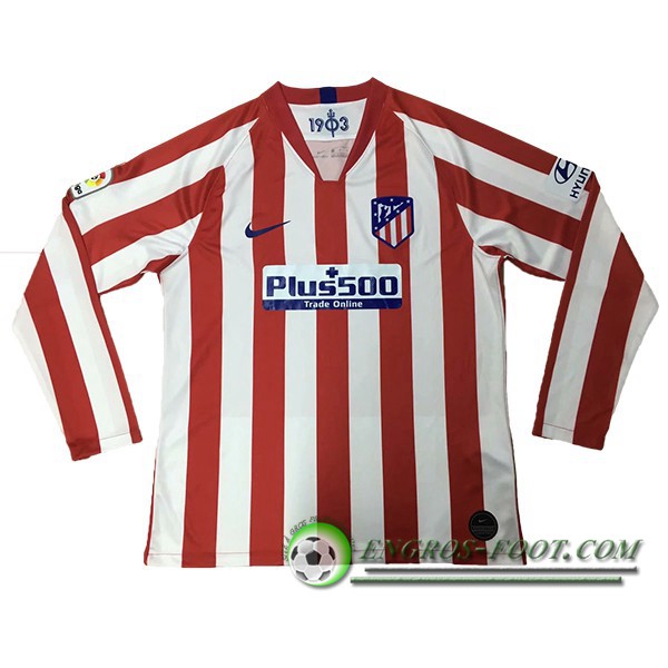 Engros-foot: Maillot de Foot Atletico Madrid Domicile Manche longue 2019/2020 Thailande