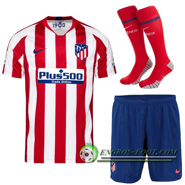 Ensemble Maillot de Foot Atletico Madrid Domicile + Chaussettes 2019/2020