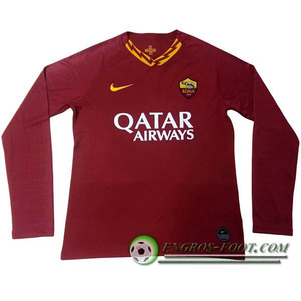 Engros-foot: Maillot de Foot AS Roma Domicile Manche longue 2019/2020 Thailande