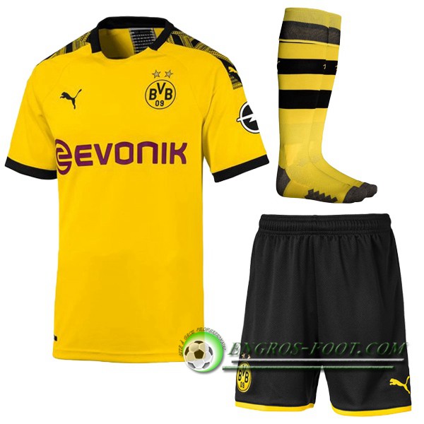 Ensemble Maillot de Foot Dortmund BVB Domicile + Chaussettes 2019/2020