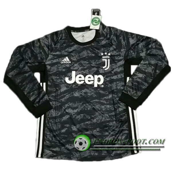 Engros-foot: Maillot de Foot Juventus Gardien de but Manche longue Noir 2019/2020 Thailande