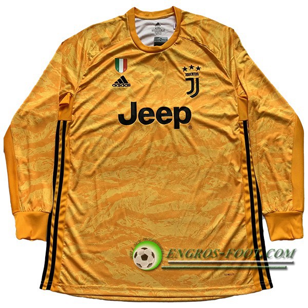 Engros-foot: Maillot de Foot Juventus Gardien de but Manche longue Jaune 2019/2020 Thailande