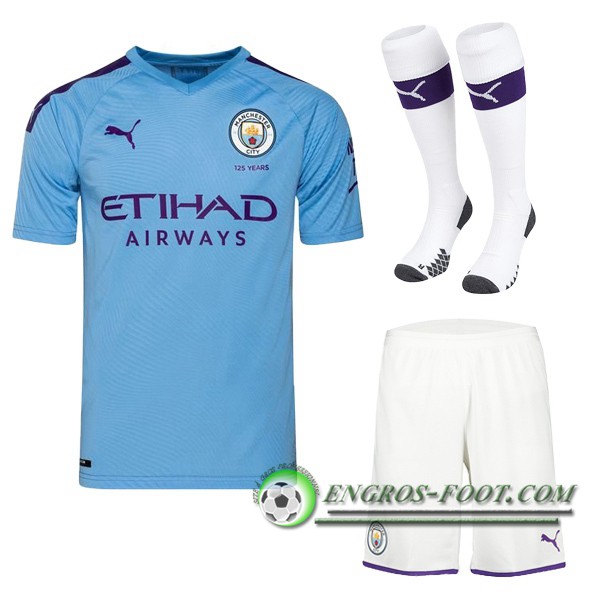 Ensemble Maillot de Foot Manchester City Domicile + Chaussettes 2019/2020