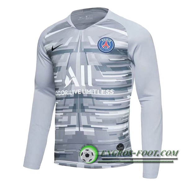 Engros-foot: Maillot Paris PSG Gardien de but Manche longue Gris 2019/2020 Thailande