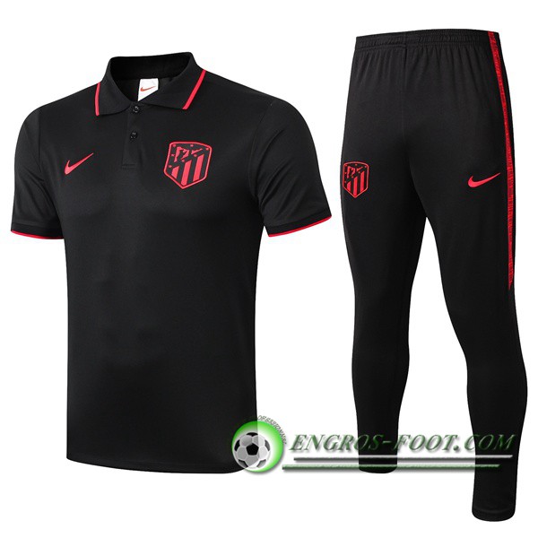 Ensemble Polo Atletico Madrid + Pantalon Noir 2019/2020