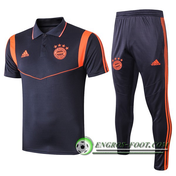 Engros-foot: Ensemble Polo Bayern Munich + Pantalon Orange 2019/2020 Thailande