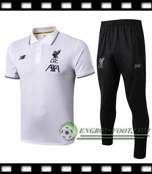 Ensemble Polo FC Liverpool + Pantalon Blanc 2019/2020