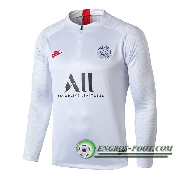 Engros-foot: Sweatshirt Training Paris PSG ALL Blanc 2019/2020 Thailande