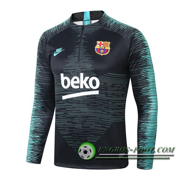 Engros-foot: Sweatshirt Training FC Barcelone Beko Noir Vert 2019/2020 Thailande