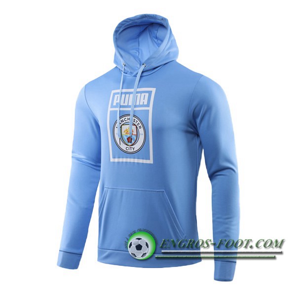 Engros-foot: Capuche Sweatshirt Training Manchester City Bleu 2019/2020 Thailande