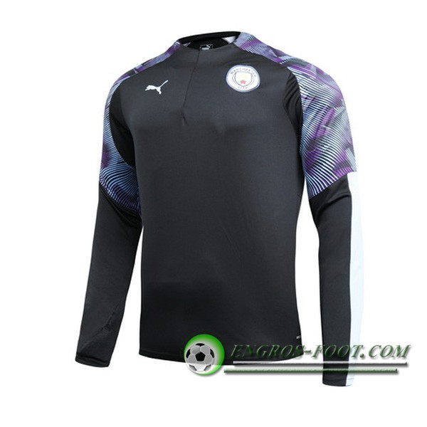 Sweatshirt Training Manchester City Noir/Pourpre 2019/2020