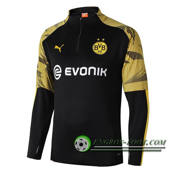 Sweatshirt Training Dortmund BVB Noir/Jaune 2019/2020