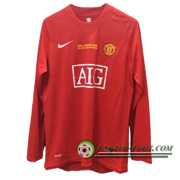 Maillot de Foot Manchester United Champion Manches longues Domicile 2007/2008