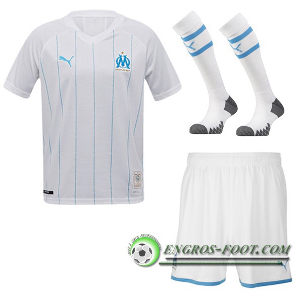 Ensemble Maillot de Foot Marseille OM Domicile + Chaussettes 2019/2020