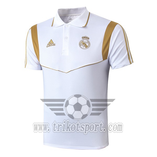 Polo Foot Real Madrid Blanc/Jaune 2019/2020