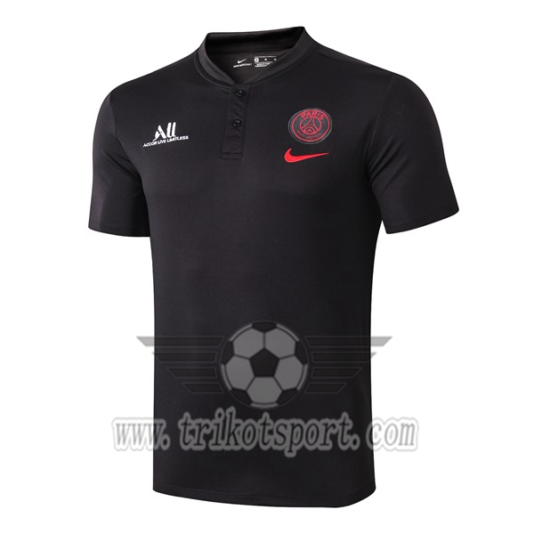 Polo Foot Paris PSG ALL Noir 2019/2020