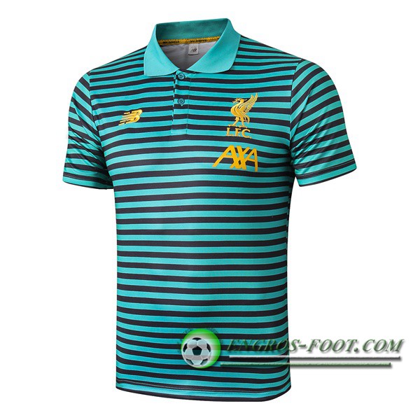 Polo Foot FC Liverpool Vert Stripe 2019/2020