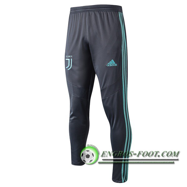 Training Pantalon Foot Juventus Bleu Vert Fonce 2019/2020