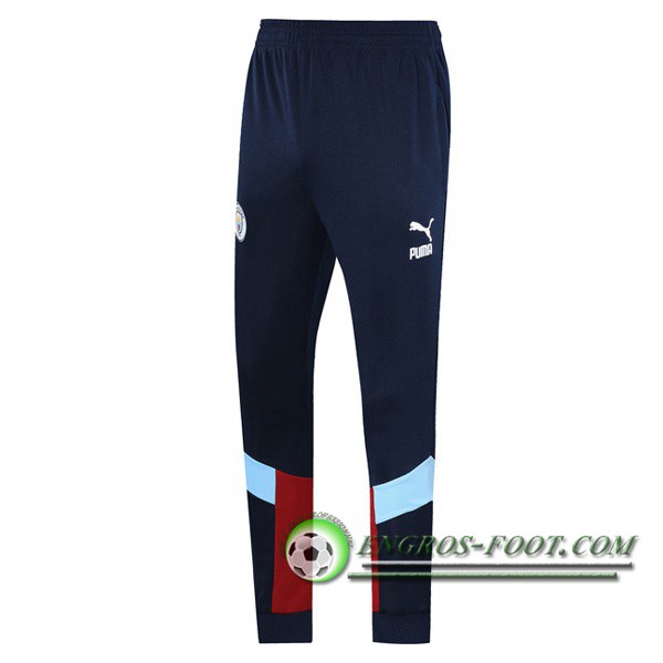 Training Pantalon Foot Manchester City Bleu Saphir Rouge 2019/2020