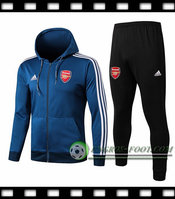 Veste A Capuche Survetement Foot Arsenal Bleu 2019/2020