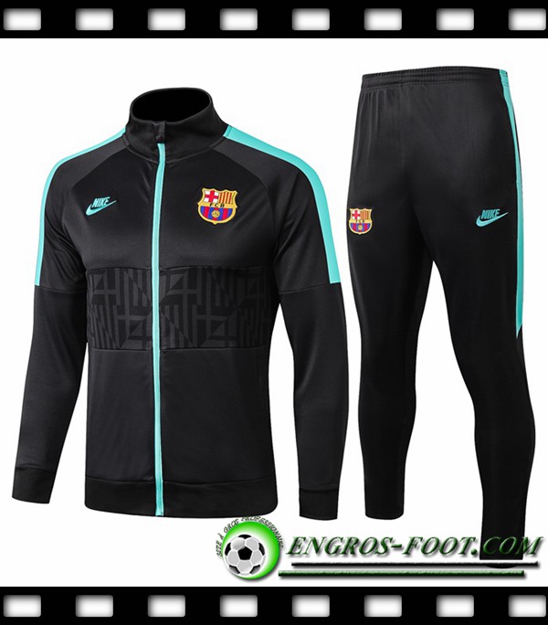 Ensemble Survetement de Foot - Veste FC Barcelone Gris Fonce 2019/2020