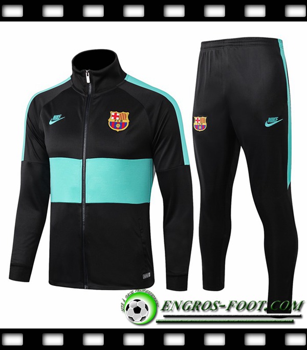 Ensemble Survetement de Foot - Veste FC Barcelone Noir/Vert 2019/2020