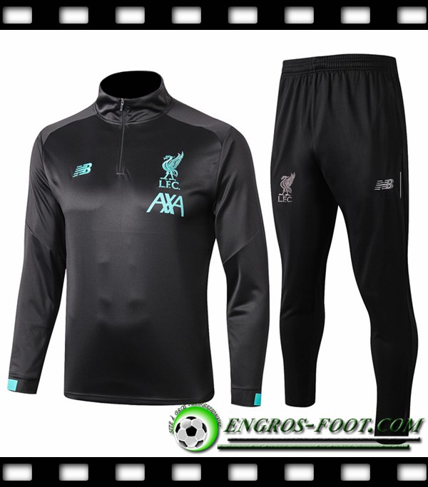 Ensemble Survetement de Foot FC Liverpool Noir 2019/2020