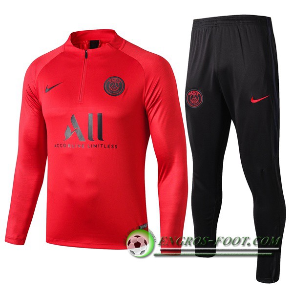 Ensemble Survetement de Foot PSG ALL Rouge 2019/2020