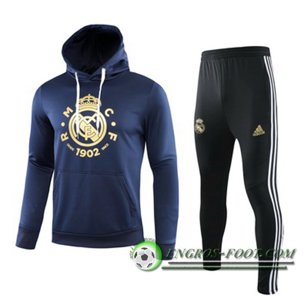 Veste A Capuche Survetement Foot Real Madrid Noir 2019/2020