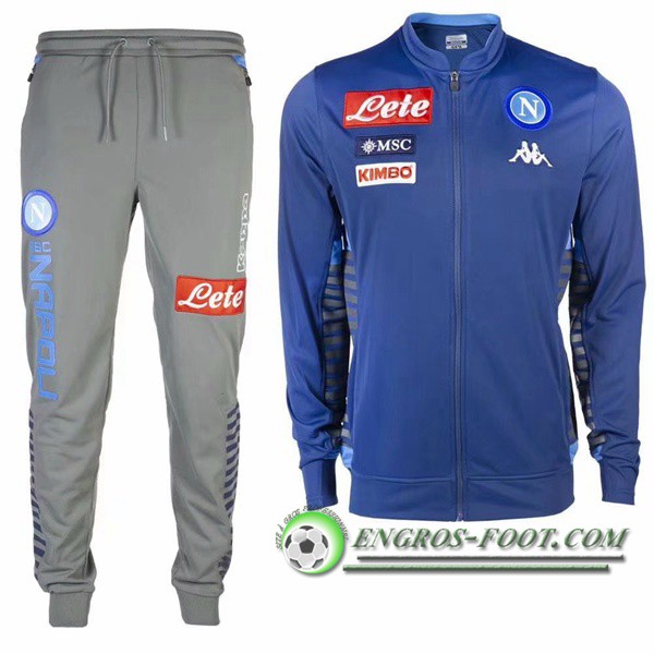 Ensemble Survetement de Foot - Veste SSC Naples Bleu 2019/2020