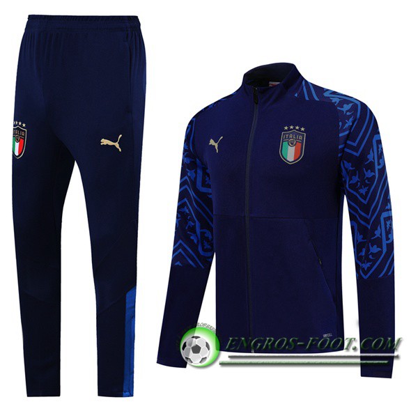 Ensemble Survetement de Foot - Veste Italie Bleu Saphir -2 2019/2020