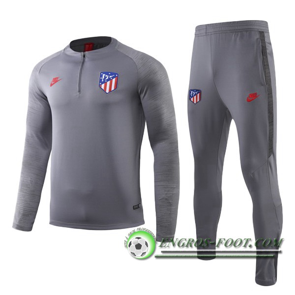 Engros-foot: Ensemble Survetement de Atletico Madrid Enfant Gris 2019/2020 Thailande