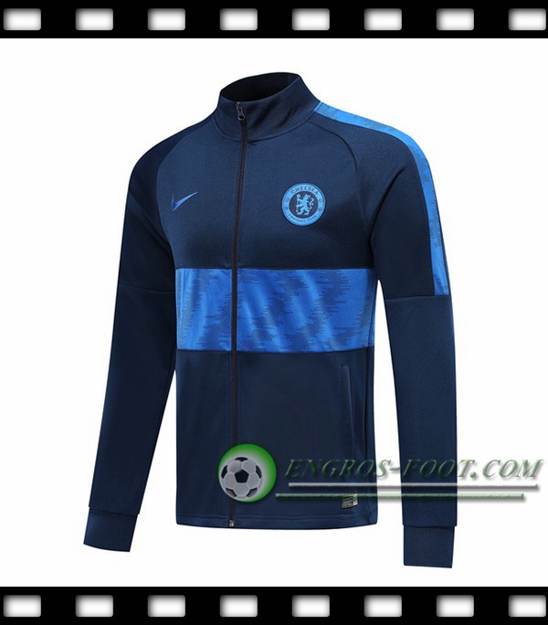 Nouveaux Veste Foot FC Chelsea Bleu Fonce 2019/2020