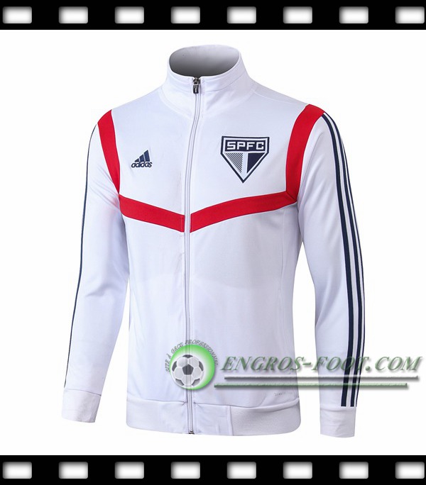 Nouveaux Veste Foot Sao Paulo FC Blanc 2019/2020