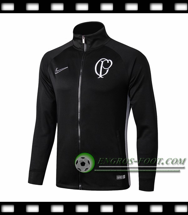 Nouveaux Veste Foot Corinthians Noir 2019/2020