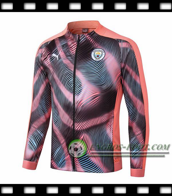 Nouveaux Veste Foot Manchester City Rose/Noir 2019/2020