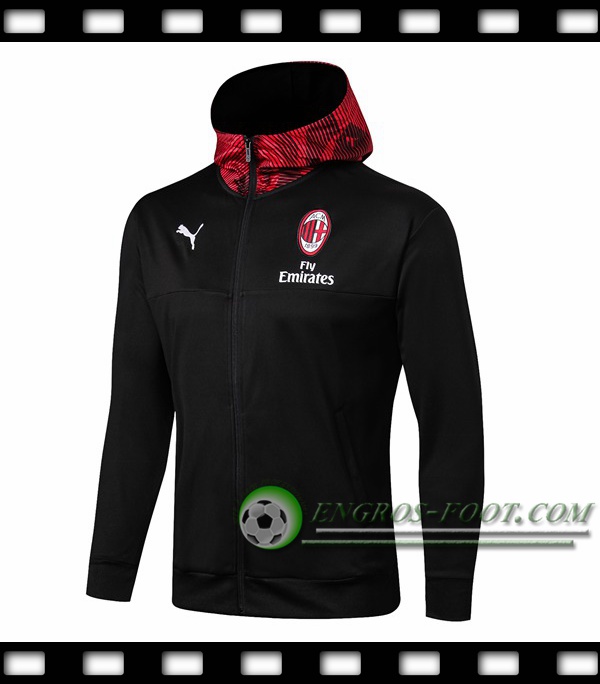 Nouveaux Veste Coupe Vent Milan AC Noir 2019/2020