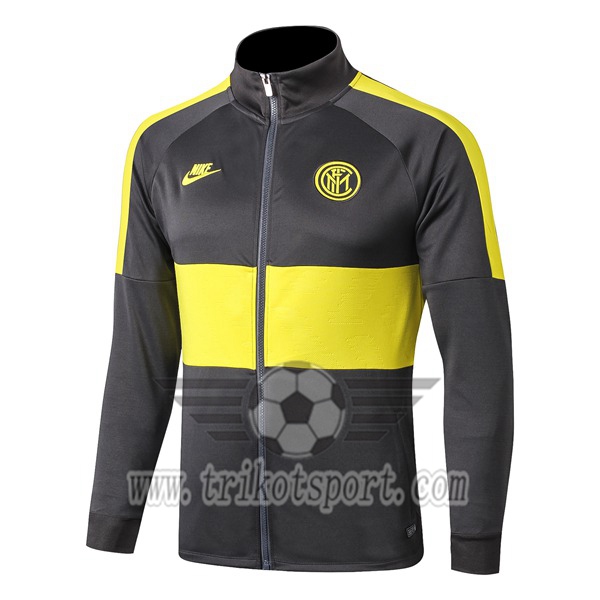 Nouveaux Veste Foot Inter Milan Gris/Jaune 2019/2020