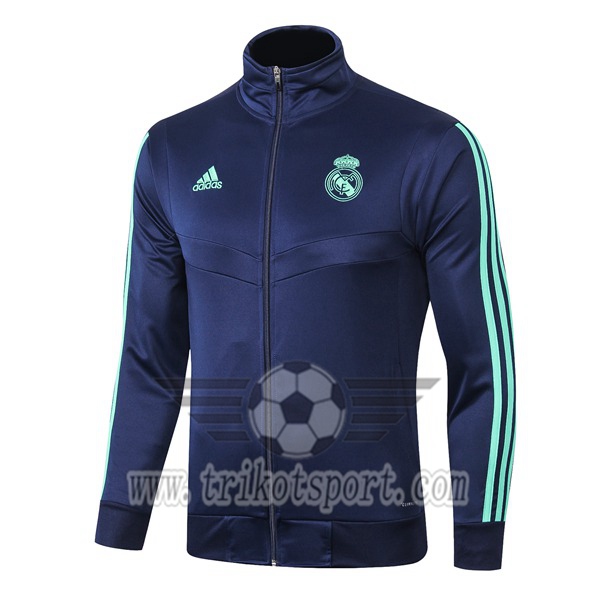 Nouveaux Veste Foot Real Madrid Bleu Fonce 2019/2020