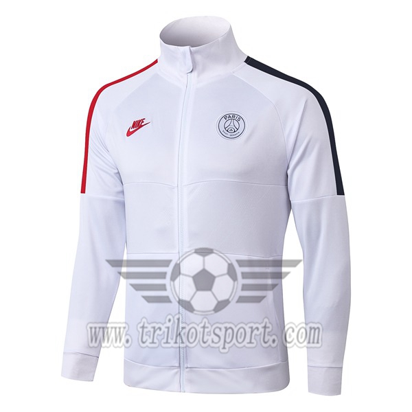 Nouveaux Veste Foot PSG NIKE Blanc/Noir/Rouge 2019/2020