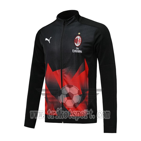 Nouveaux Veste Foot Milan AC Noir/Rouge 2019/2020