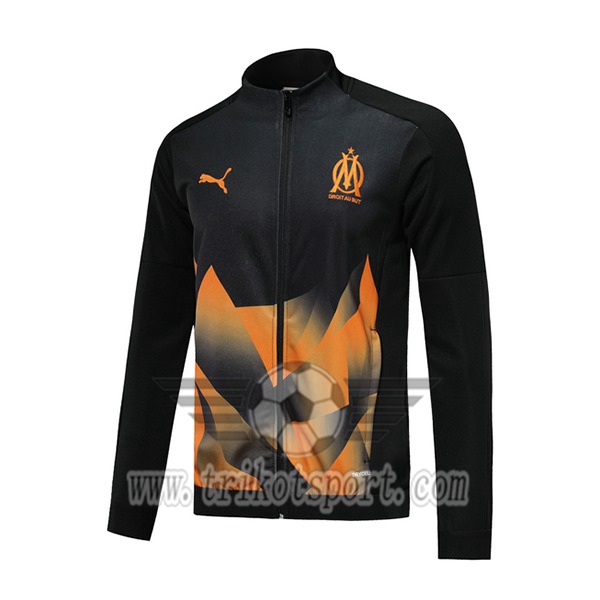 Nouveaux Veste Foot Marseille OM Noir/Jaune 2019/2020